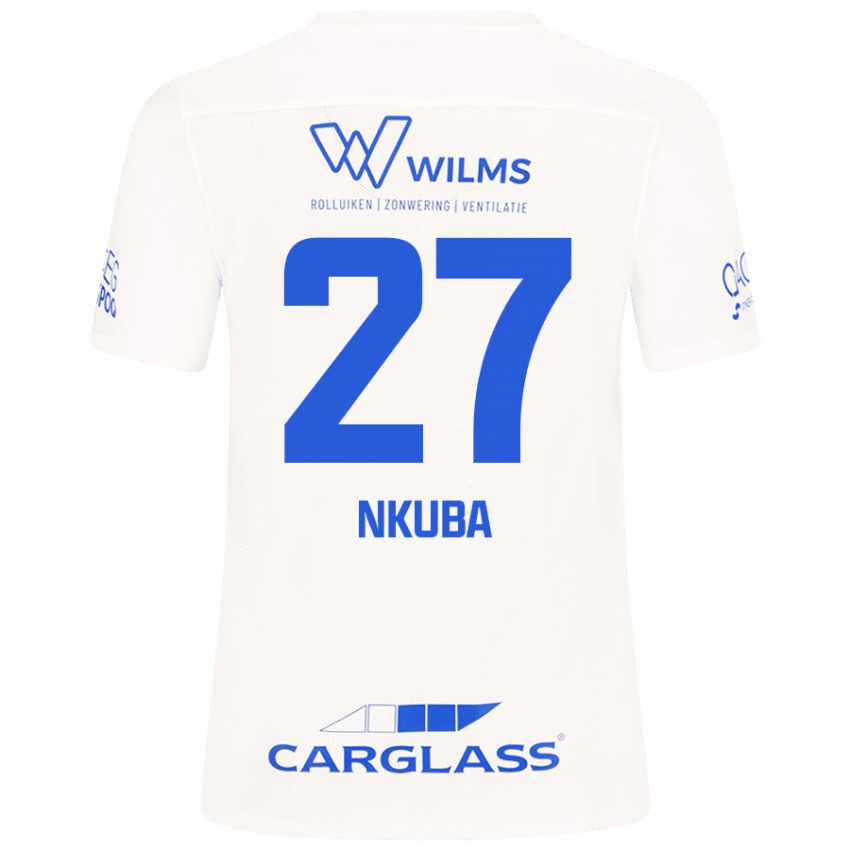 Niño Camiseta Ken Nkuba #27 Blanco 2ª Equipación 2024/25 La Camisa Perú