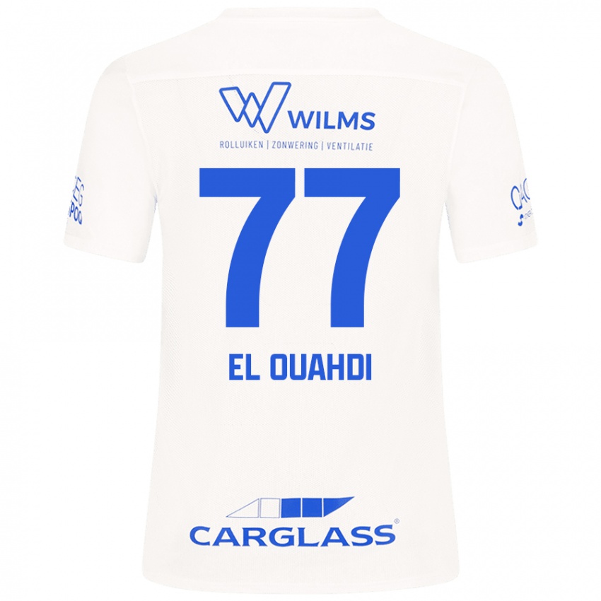 Niño Camiseta Zakaria El Ouahdi #77 Blanco 2ª Equipación 2024/25 La Camisa Perú