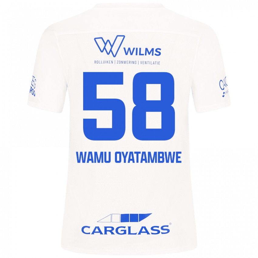 Niño Camiseta Matthias Wamu Oyatambwe #58 Blanco 2ª Equipación 2024/25 La Camisa Perú