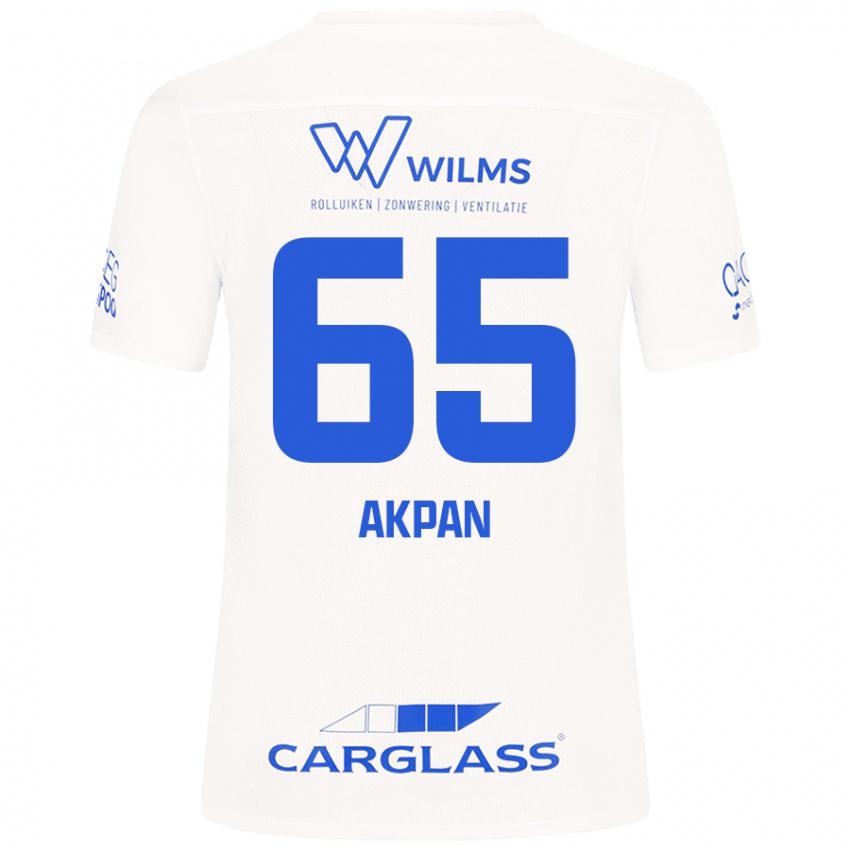 Niño Camiseta Christian Akpan #65 Blanco 2ª Equipación 2024/25 La Camisa Perú