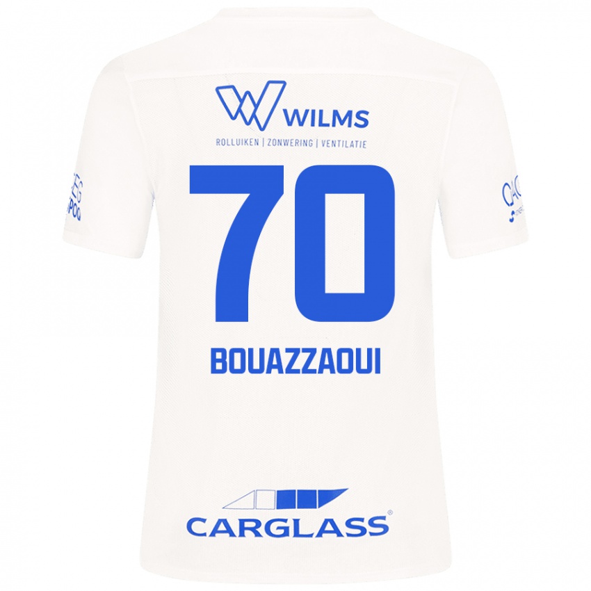 Niño Camiseta Ilyas Bouazzaoui #70 Blanco 2ª Equipación 2024/25 La Camisa Perú