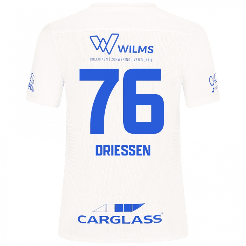 Niño Camiseta Jelle Driessen #76 Blanco 2ª Equipación 2024/25 La Camisa Perú