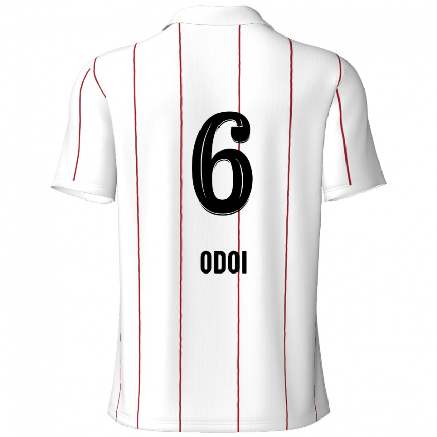 Niño Camiseta Denis Odoi #6 Blanco Negro 2ª Equipación 2024/25 La Camisa Perú