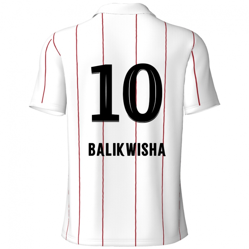 Niño Camiseta Michel-Ange Balikwisha #10 Blanco Negro 2ª Equipación 2024/25 La Camisa Perú