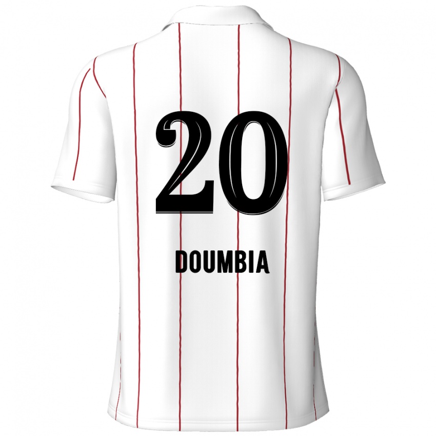 Niño Camiseta Mahamadou Doumbia #20 Blanco Negro 2ª Equipación 2024/25 La Camisa Perú