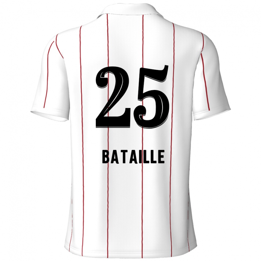 Niño Camiseta Jelle Bataille #25 Blanco Negro 2ª Equipación 2024/25 La Camisa Perú