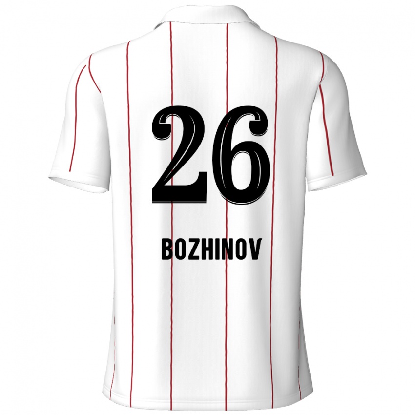 Niño Camiseta Rosen Bozhinov #26 Blanco Negro 2ª Equipación 2024/25 La Camisa Perú