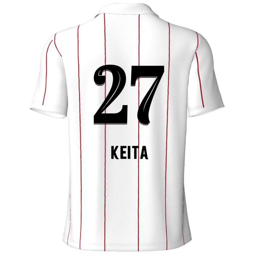 Niño Camiseta Mandela Keita #27 Blanco Negro 2ª Equipación 2024/25 La Camisa Perú