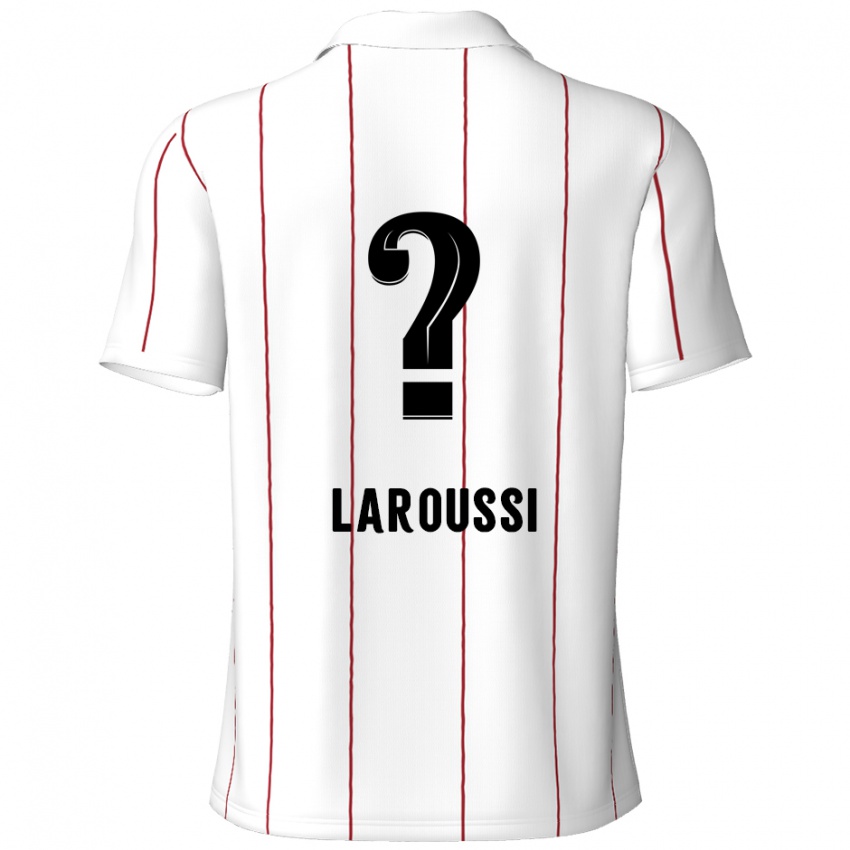 Niño Camiseta Nizar Laroussi #0 Blanco Negro 2ª Equipación 2024/25 La Camisa Perú