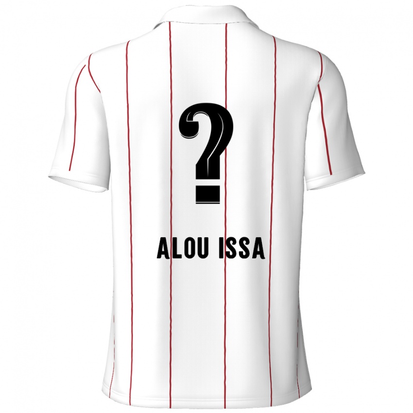 Niño Camiseta Benjamin Alou Issa #0 Blanco Negro 2ª Equipación 2024/25 La Camisa Perú