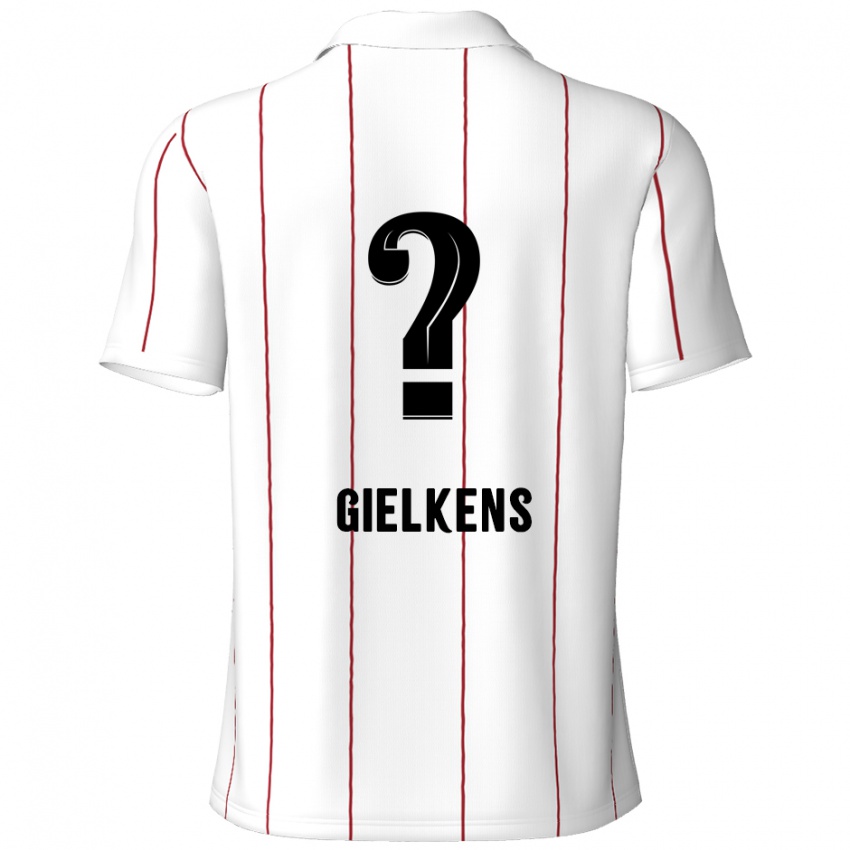 Niño Camiseta Mathijs Gielkens #0 Blanco Negro 2ª Equipación 2024/25 La Camisa Perú