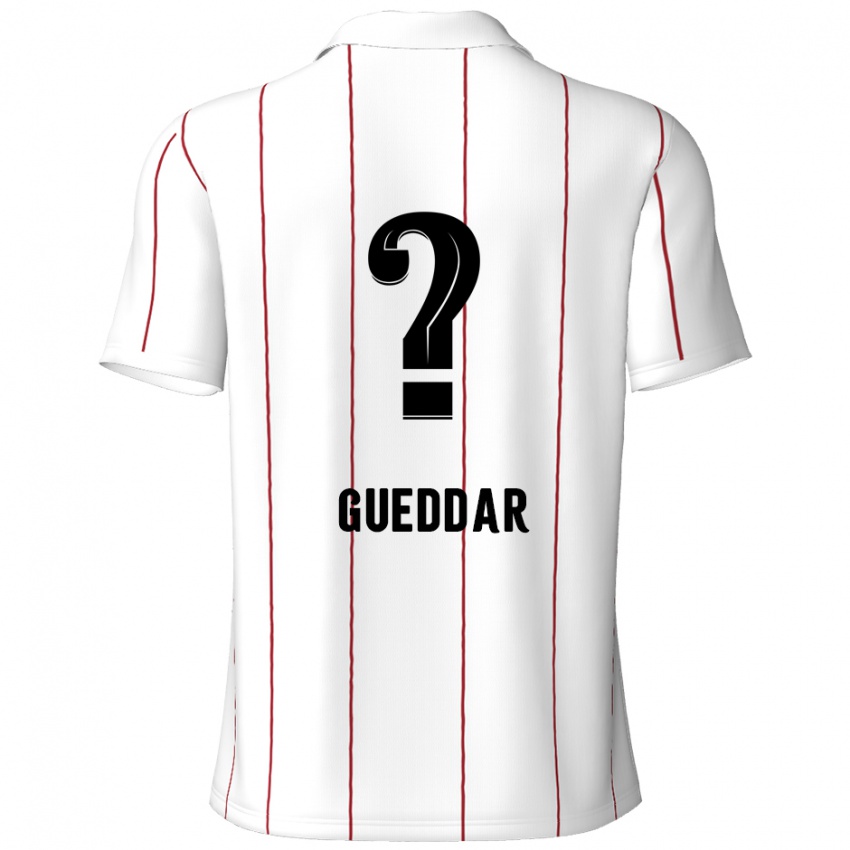 Niño Camiseta Zakaria Gueddar #0 Blanco Negro 2ª Equipación 2024/25 La Camisa Perú