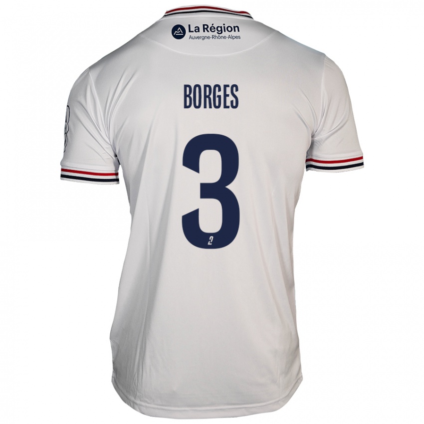 Niño Camiseta Neto Borges #3 Blanco 2ª Equipación 2024/25 La Camisa Perú