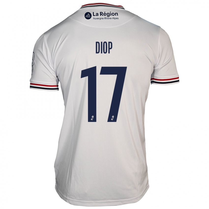 Niño Camiseta Ousmane Diop #17 Blanco 2ª Equipación 2024/25 La Camisa Perú