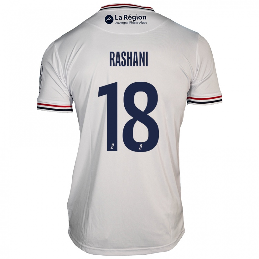 Niño Camiseta Elbasan Rashani #18 Blanco 2ª Equipación 2024/25 La Camisa Perú