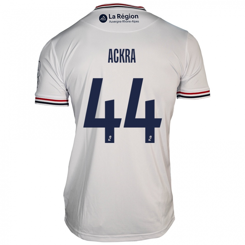 Niño Camiseta Allan Ackra #44 Blanco 2ª Equipación 2024/25 La Camisa Perú