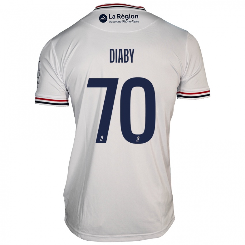 Niño Camiseta Yadaly Diaby #70 Blanco 2ª Equipación 2024/25 La Camisa Perú