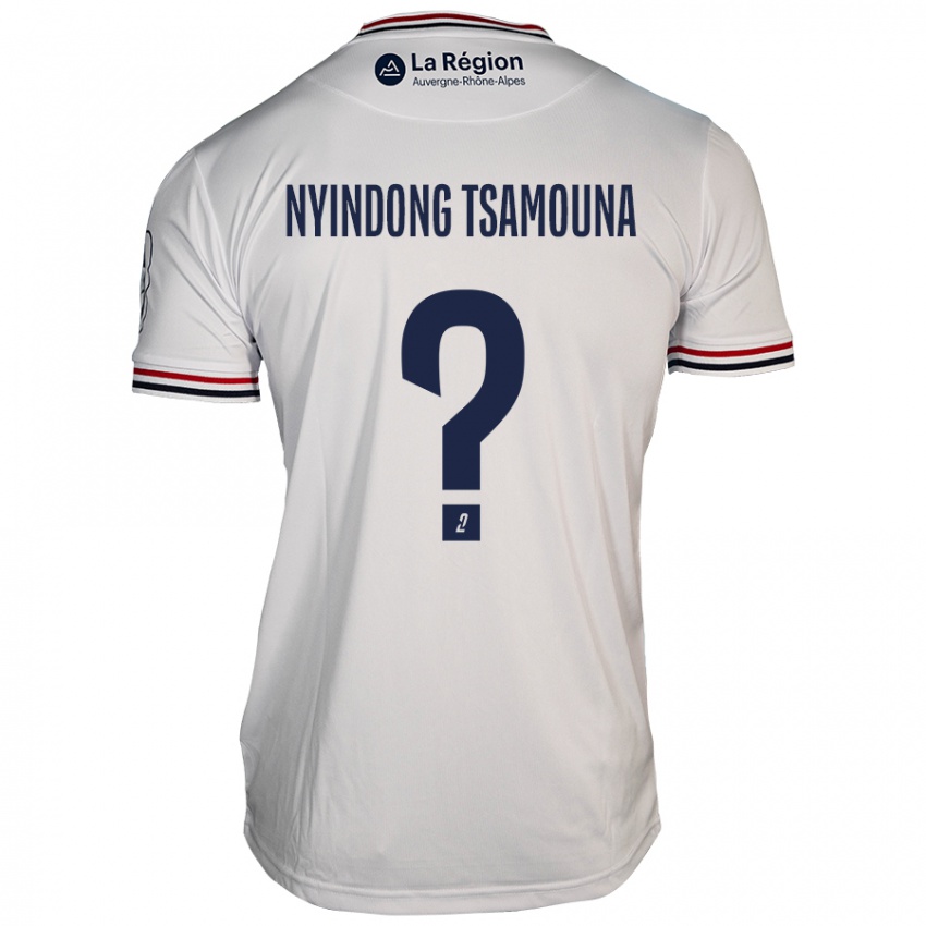 Niño Camiseta Jean Nyindong Tsamouna #0 Blanco 2ª Equipación 2024/25 La Camisa Perú