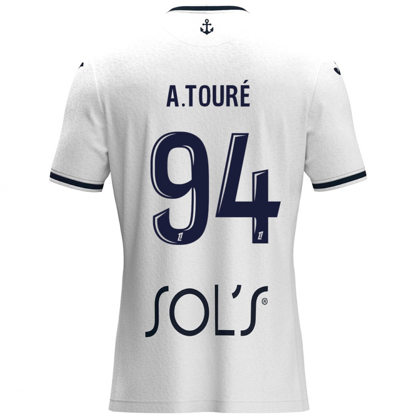 Niño Camiseta Abdoulaye Touré #94 Blanco Azul Oscuro 2ª Equipación 2024/25 La Camisa Perú