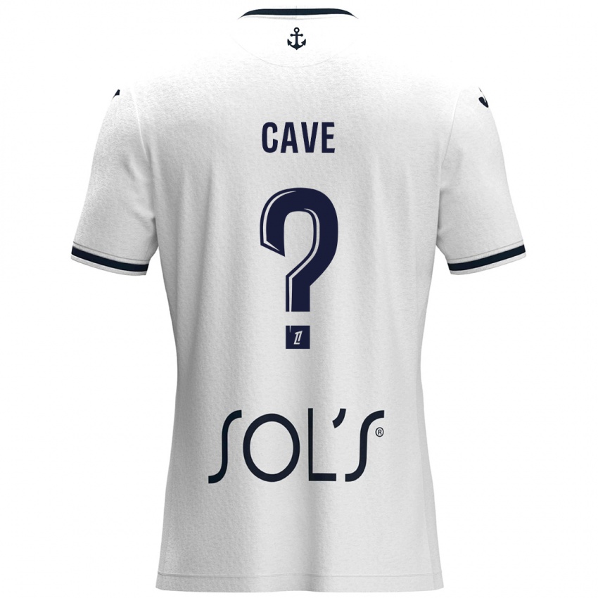 Niño Camiseta Steven Cave #0 Blanco Azul Oscuro 2ª Equipación 2024/25 La Camisa Perú