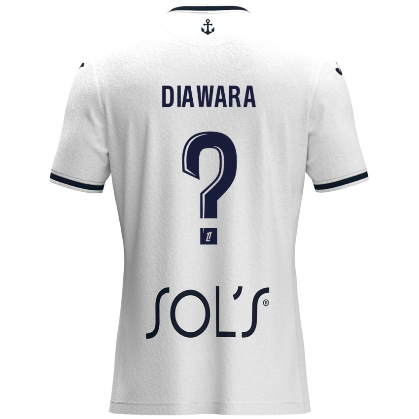 Niño Camiseta Djimin Diawara #0 Blanco Azul Oscuro 2ª Equipación 2024/25 La Camisa Perú