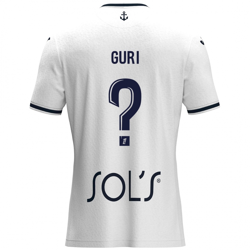 Niño Camiseta Gabriel Guri #0 Blanco Azul Oscuro 2ª Equipación 2024/25 La Camisa Perú