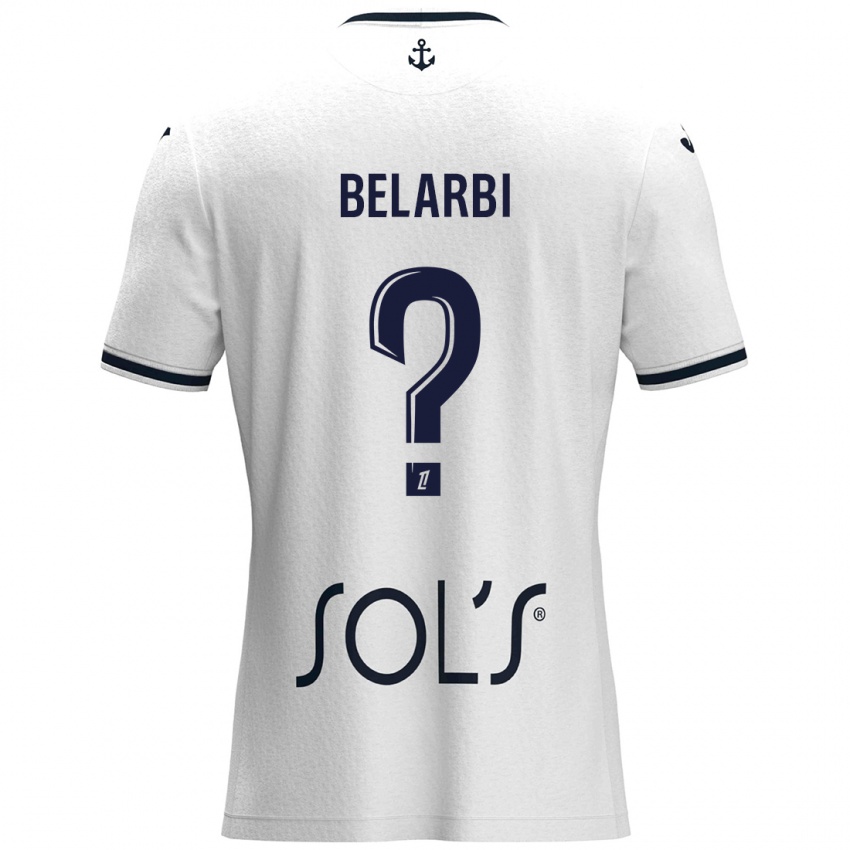 Niño Camiseta Sohaib Belarbi #0 Blanco Azul Oscuro 2ª Equipación 2024/25 La Camisa Perú