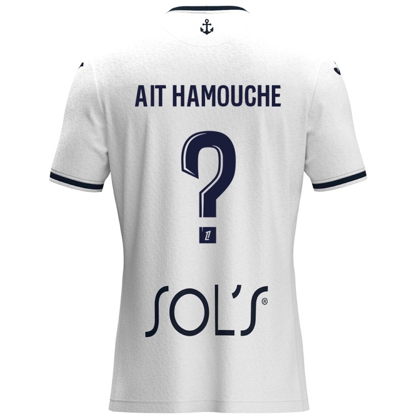 Niño Camiseta Massyl Ait Hamouche #0 Blanco Azul Oscuro 2ª Equipación 2024/25 La Camisa Perú