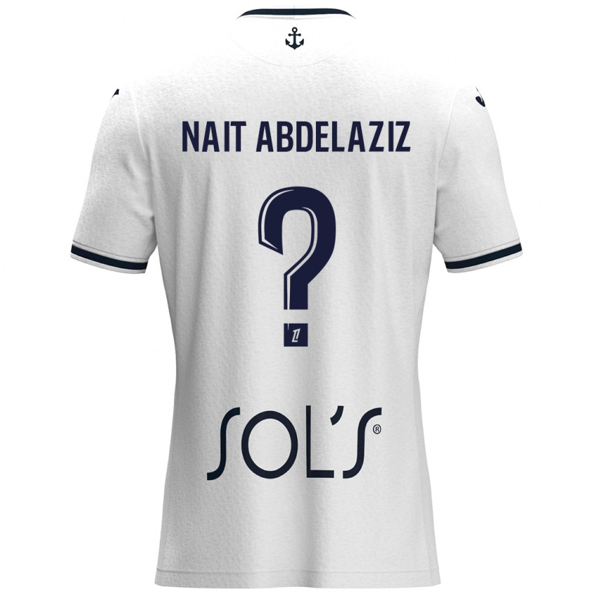 Niño Camiseta Elias Naït Abdelaziz #0 Blanco Azul Oscuro 2ª Equipación 2024/25 La Camisa Perú