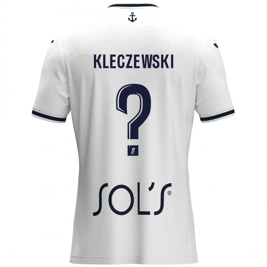 Niño Camiseta Louise Kleczewski #0 Blanco Azul Oscuro 2ª Equipación 2024/25 La Camisa Perú