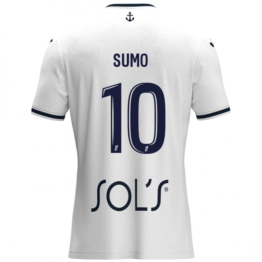 Niño Camiseta Eva Sumo #10 Blanco Azul Oscuro 2ª Equipación 2024/25 La Camisa Perú