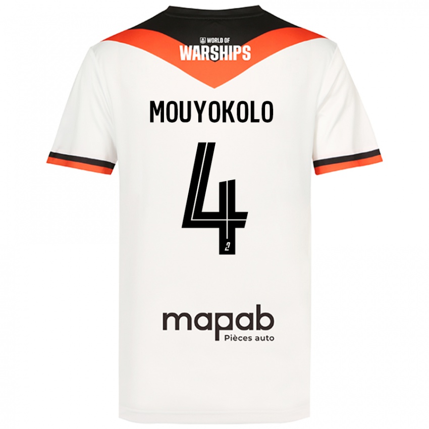 Niño Camiseta Loris Mouyokolo #4 Blanco 2ª Equipación 2024/25 La Camisa Perú