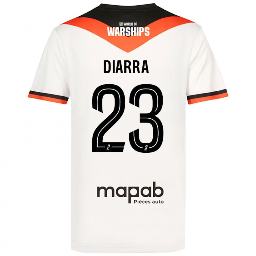 Niño Camiseta Stéphane Diarra #23 Blanco 2ª Equipación 2024/25 La Camisa Perú