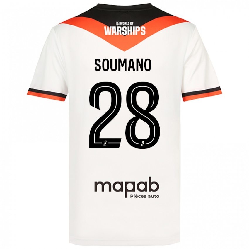 Niño Camiseta Sambou Soumano #28 Blanco 2ª Equipación 2024/25 La Camisa Perú