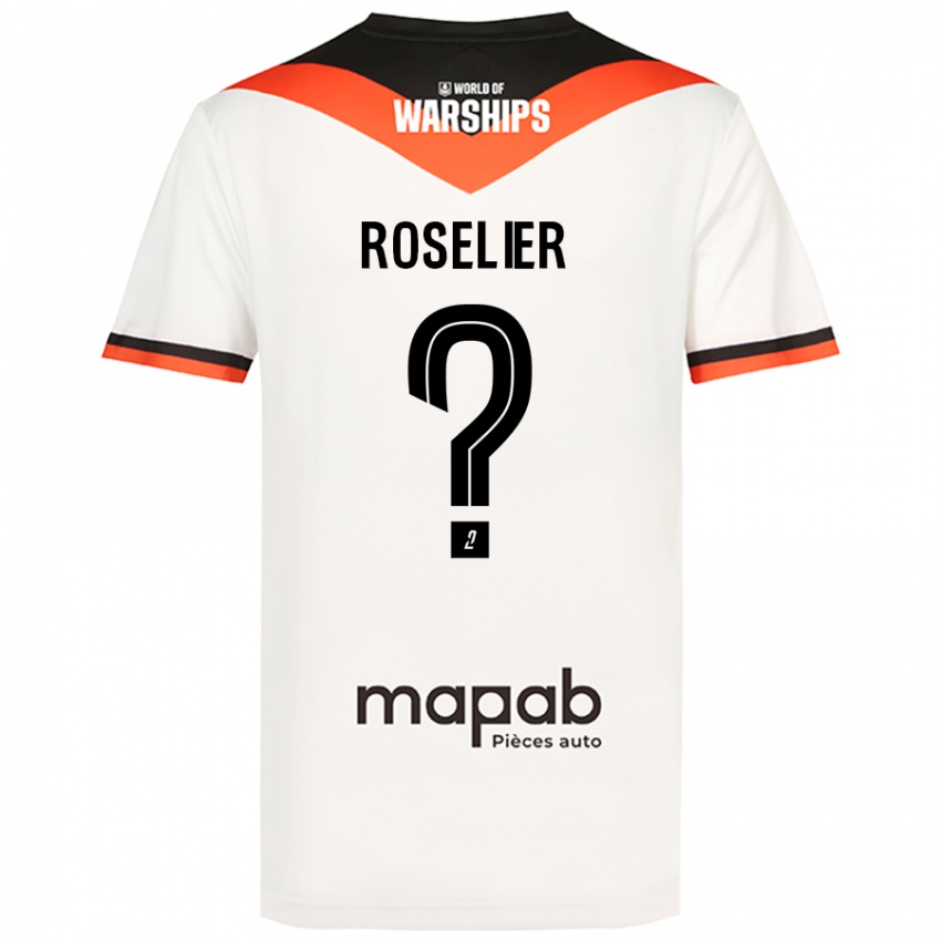 Niño Camiseta Nathan Roselier #0 Blanco 2ª Equipación 2024/25 La Camisa Perú