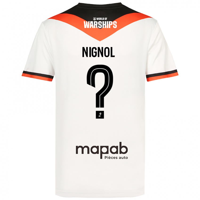 Niño Camiseta Vincent Nignol #0 Blanco 2ª Equipación 2024/25 La Camisa Perú