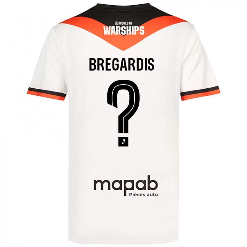 Niño Camiseta Tom Bregardis #0 Blanco 2ª Equipación 2024/25 La Camisa Perú