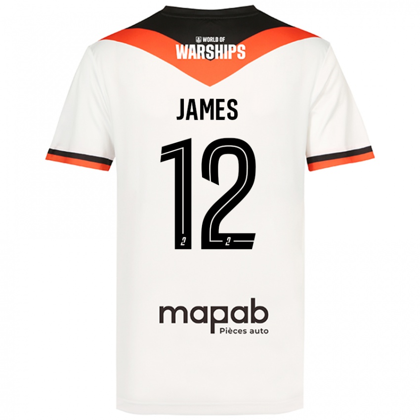 Niño Camiseta Isaac James #12 Blanco 2ª Equipación 2024/25 La Camisa Perú