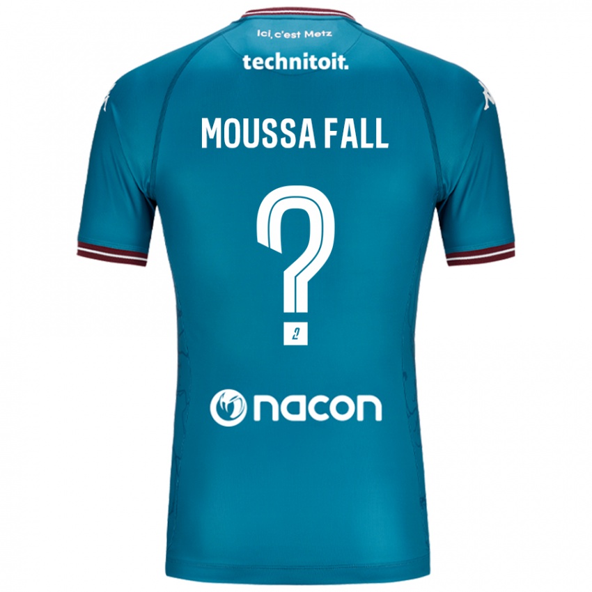 Niño Camiseta Pape Moussa Fall #0 Azul Petróleo 2ª Equipación 2024/25 La Camisa Perú