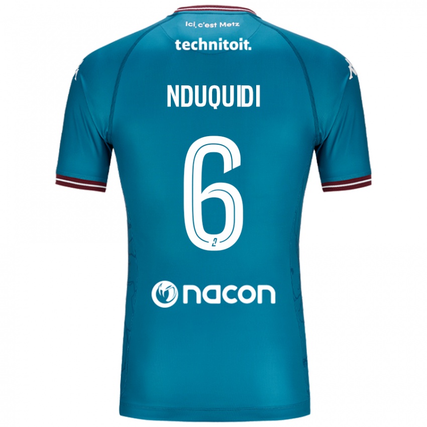 Niño Camiseta Joseph Nduquidi #6 Azul Petróleo 2ª Equipación 2024/25 La Camisa Perú