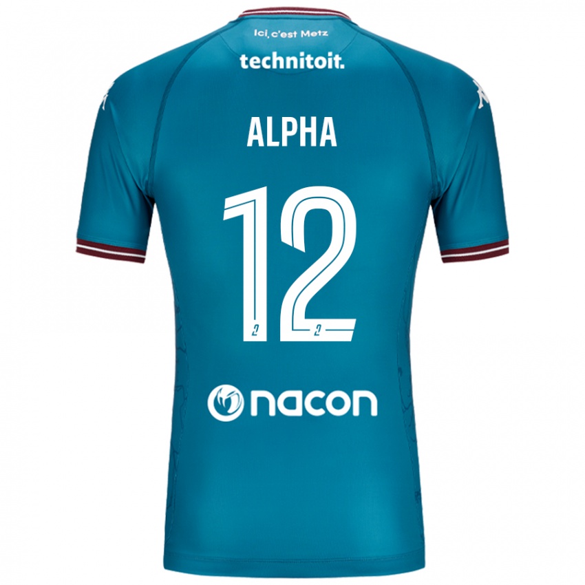 Niño Camiseta Alpha Touré #12 Azul Petróleo 2ª Equipación 2024/25 La Camisa Perú