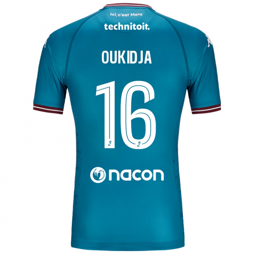 Niño Camiseta Alexandre Oukidja #16 Azul Petróleo 2ª Equipación 2024/25 La Camisa Perú