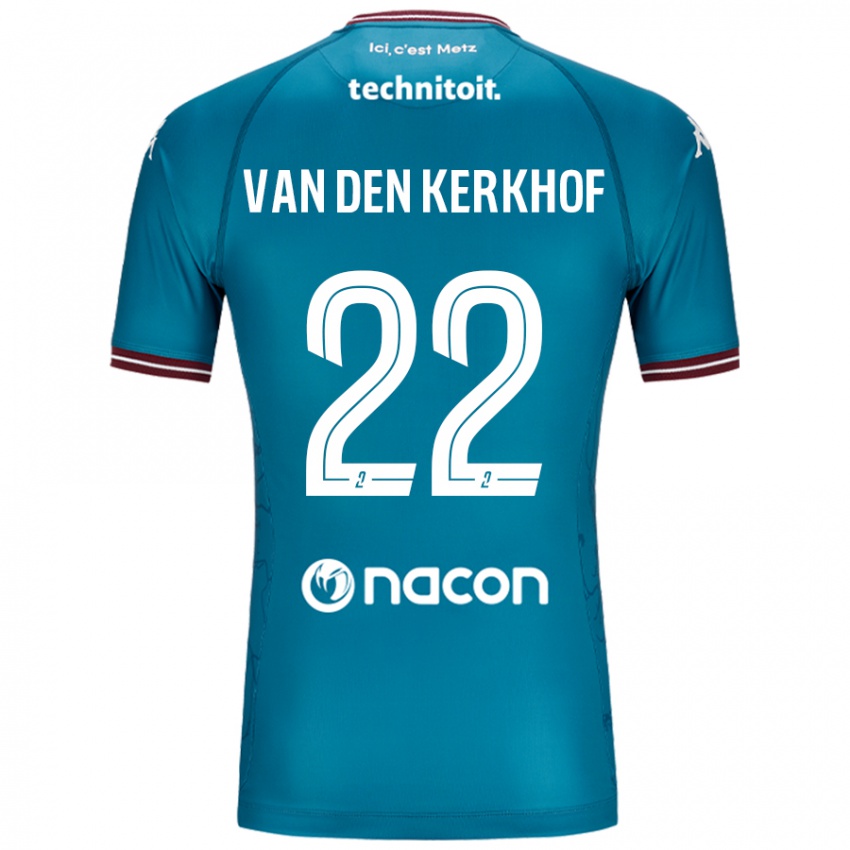 Niño Camiseta Kevin Van Den Kerkhof #22 Azul Petróleo 2ª Equipación 2024/25 La Camisa Perú