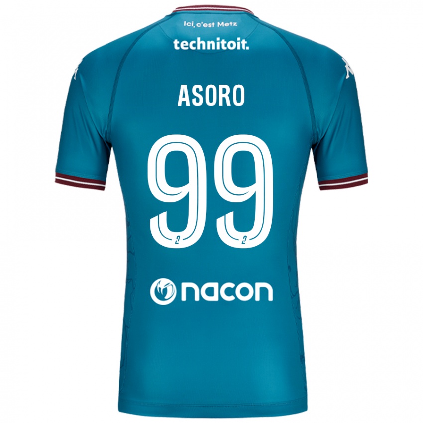 Niño Camiseta Joel Asoro #99 Azul Petróleo 2ª Equipación 2024/25 La Camisa Perú