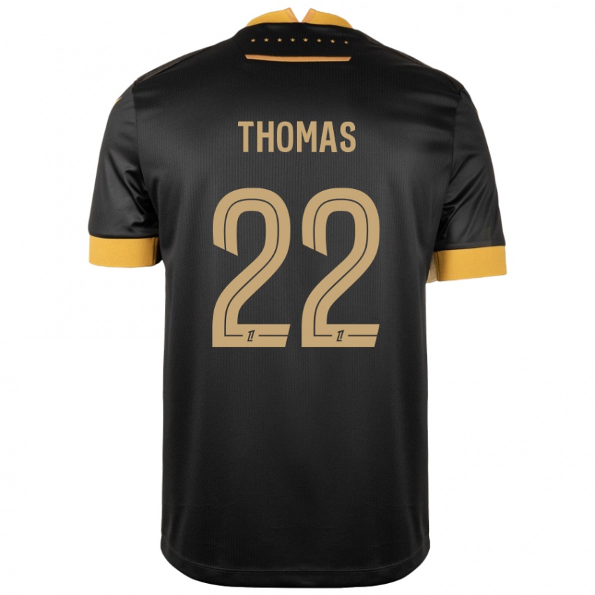 Niño Camiseta Sorba Thomas #22 Negro Marrón 2ª Equipación 2024/25 La Camisa Perú