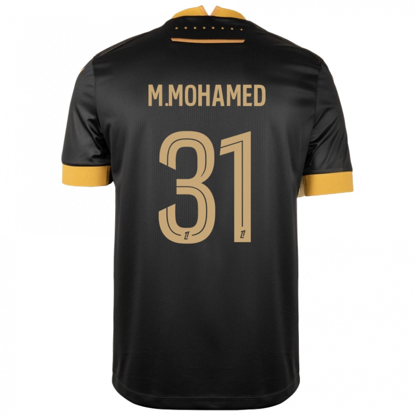 Niño Camiseta Mostafa Mohamed #31 Negro Marrón 2ª Equipación 2024/25 La Camisa Perú