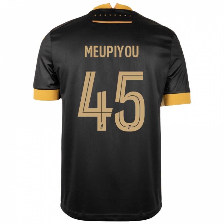 Niño Camiseta Bastien Meupiyou #45 Negro Marrón 2ª Equipación 2024/25 La Camisa Perú