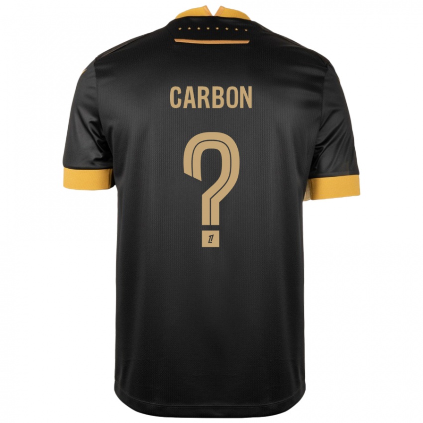 Niño Camiseta Lancelot Carbon #0 Negro Marrón 2ª Equipación 2024/25 La Camisa Perú