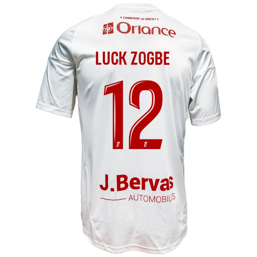 Niño Camiseta Luck Zogbé #12 Blanco Rojo 2ª Equipación 2024/25 La Camisa Perú