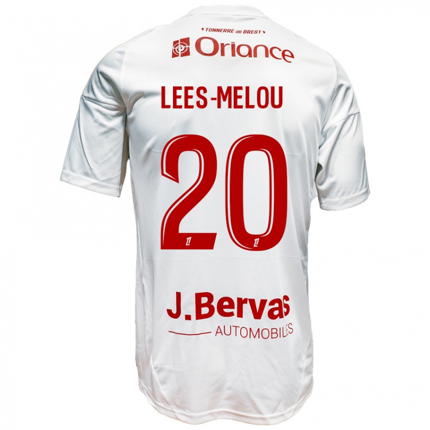 Niño Camiseta Pierre Lees-Melou #20 Blanco Rojo 2ª Equipación 2024/25 La Camisa Perú